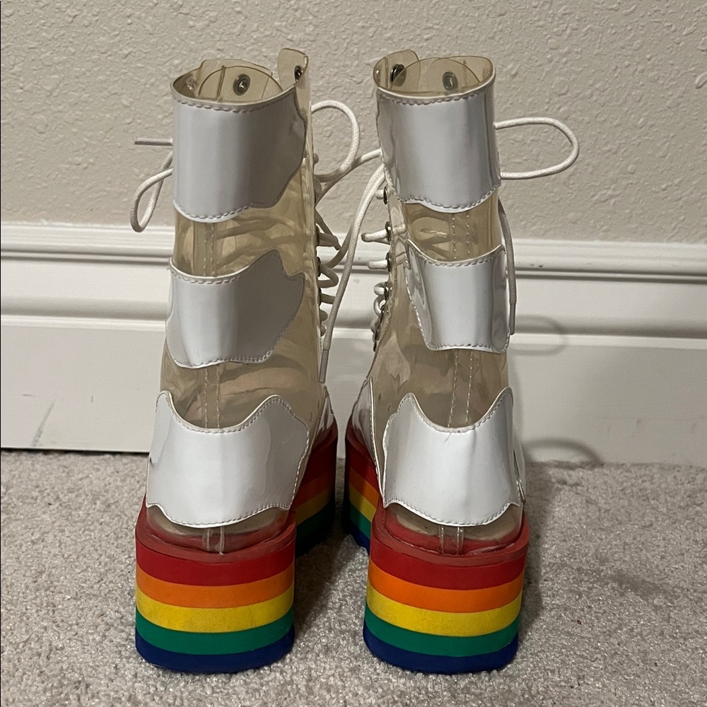 Rainbow Platform Boots - image 2